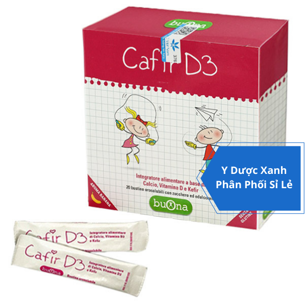 CAFIR D3, 20 gói, Bổ sung canxi, vitamin D3 cho bé, trẻ em từ 1 tuổi của Ý